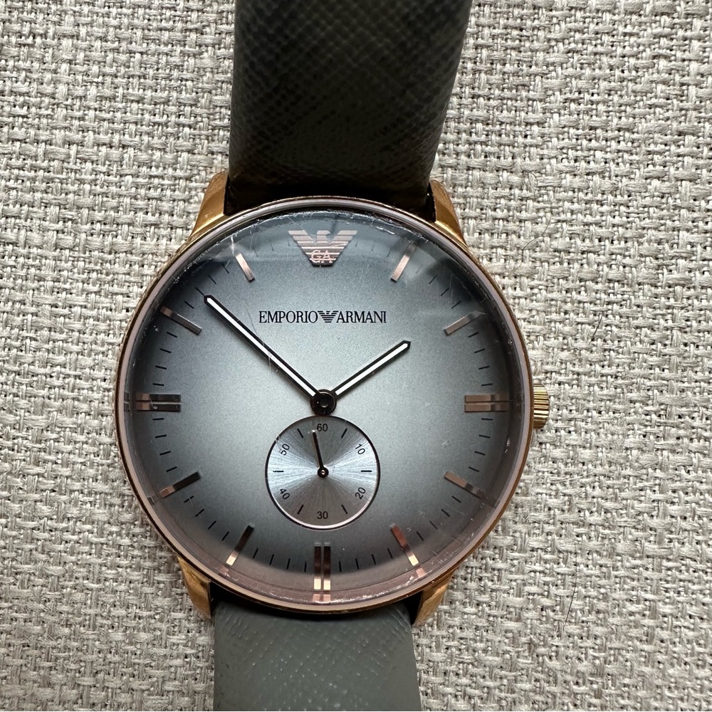 Emporio Armani Rose Gold Case Grey Gradient Dial Watch - Picture 3 of 11